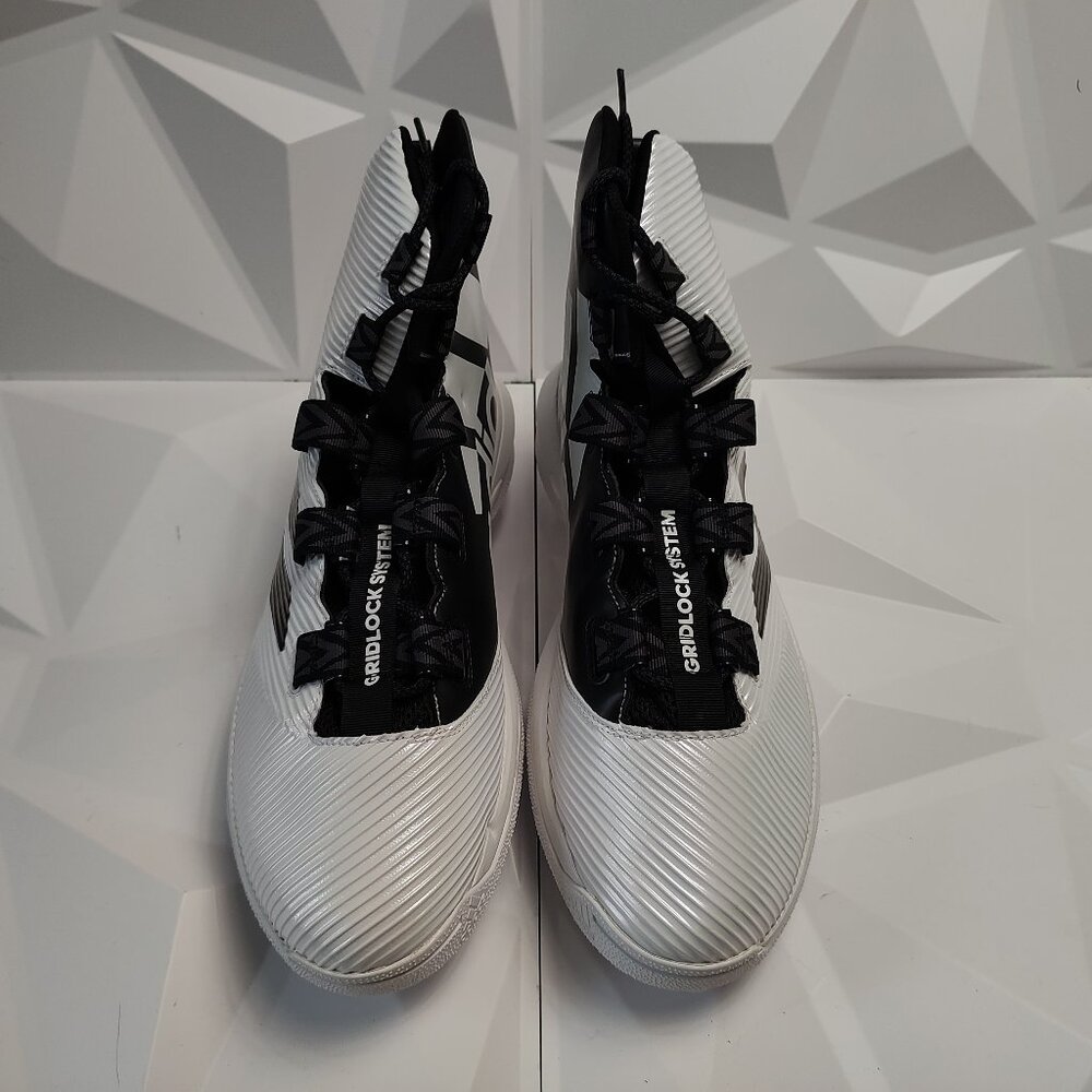 Adidas Mens Football Cleat 17 White Black Shoe Gridlock Linemen High Sport - Picture 12 of 12